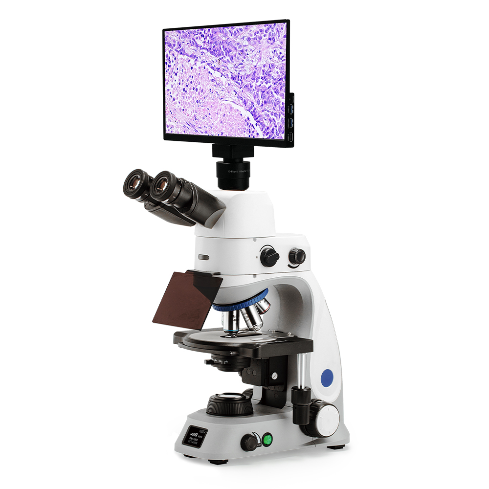 BS-2048FT Trinocular Fluorescent Microscope + BLC-480A All-in-one Digital Camera