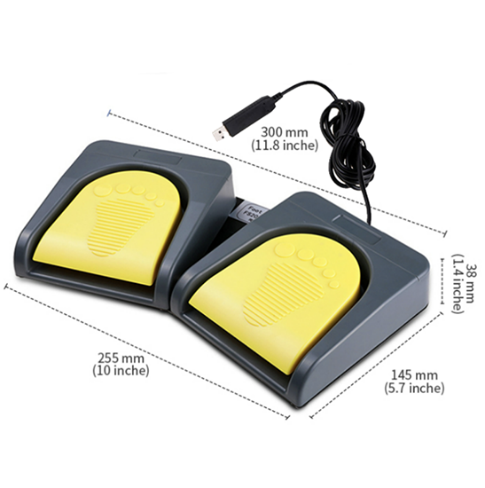 2-key USB Foot Pedal for Camera Accessories